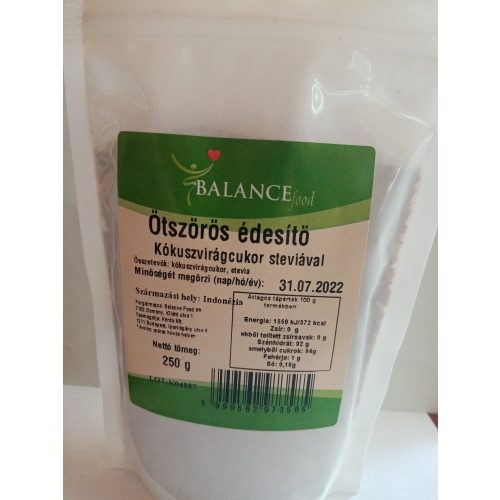 Päťnásobné sladidlo (kokosový kvetový cukor so stéviou) 250g