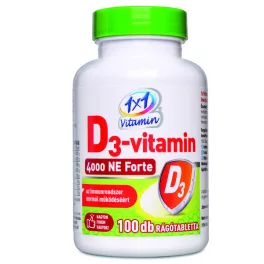   1x1 Vitamin ,vitamín D3-4000 NE Forte s príchuťou limetky, so sladidlom (100 ks)