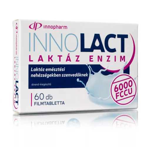 Innopharm Innolact Lactase enzým 6000 FCCU doplnok stravy filmom obalené tablety (60 ks)