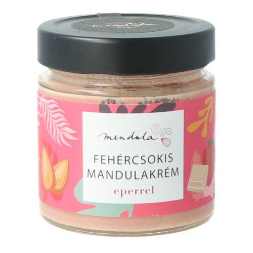 Mendula Biela čokoládová mandľová krém s jahodami, 180g