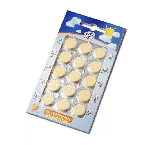 1x1 Vitamin vitamin C 1000 mg +  vitamin D3 extrakt zo šípok, doplnok stravy s príchuťou pomaranča, žuvacie tablety so sladidlami (60 db)