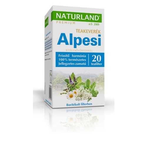 Naturland Alpesi gyógynövény teakeverék filteres 20x1 g