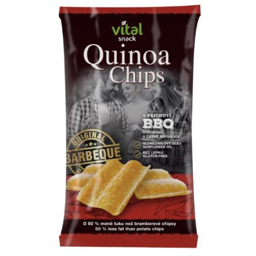 VitalSnack Quinoás chips, BBQ  ízű,  65 g